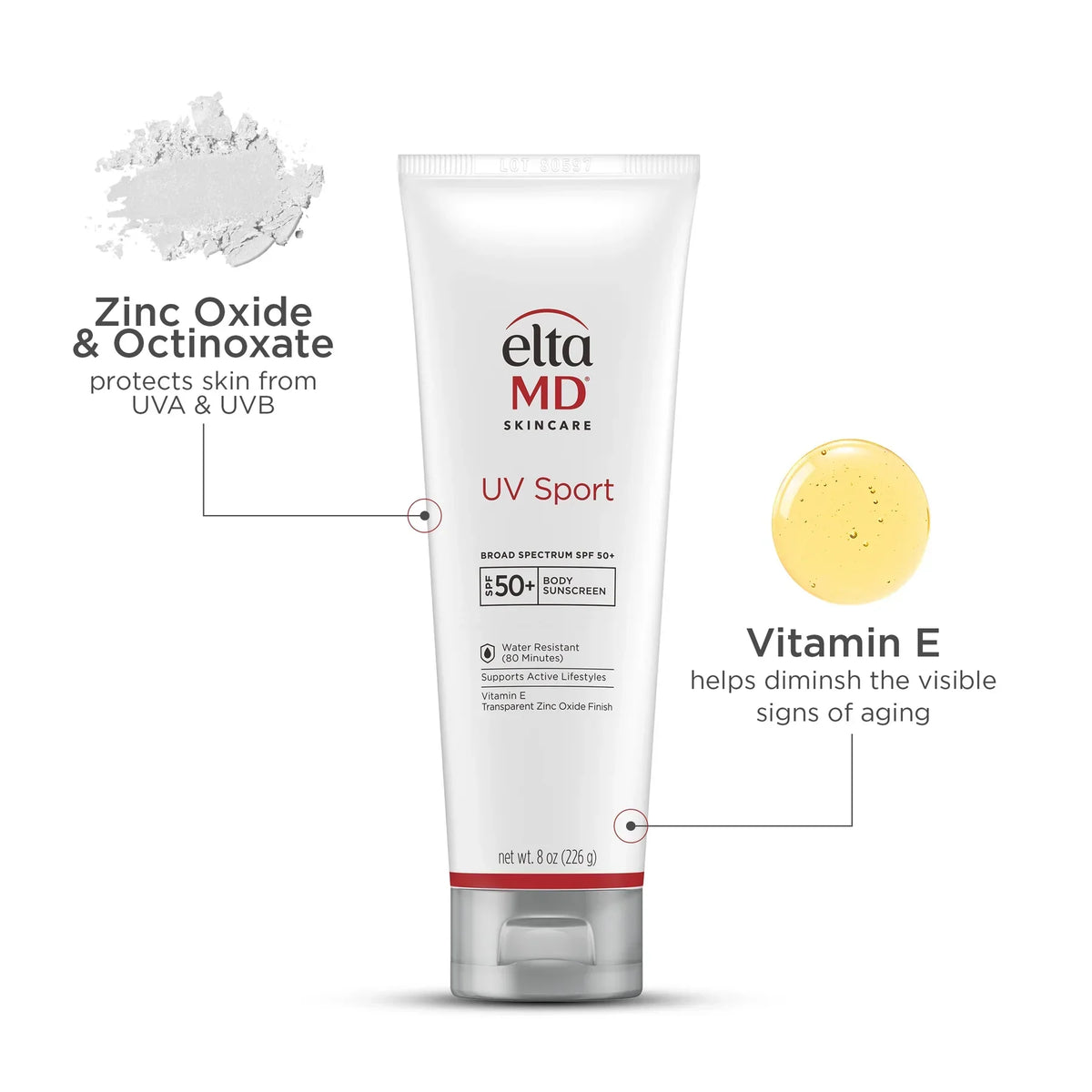 UV Sport Broad Spectrum SPF50+ 8oz