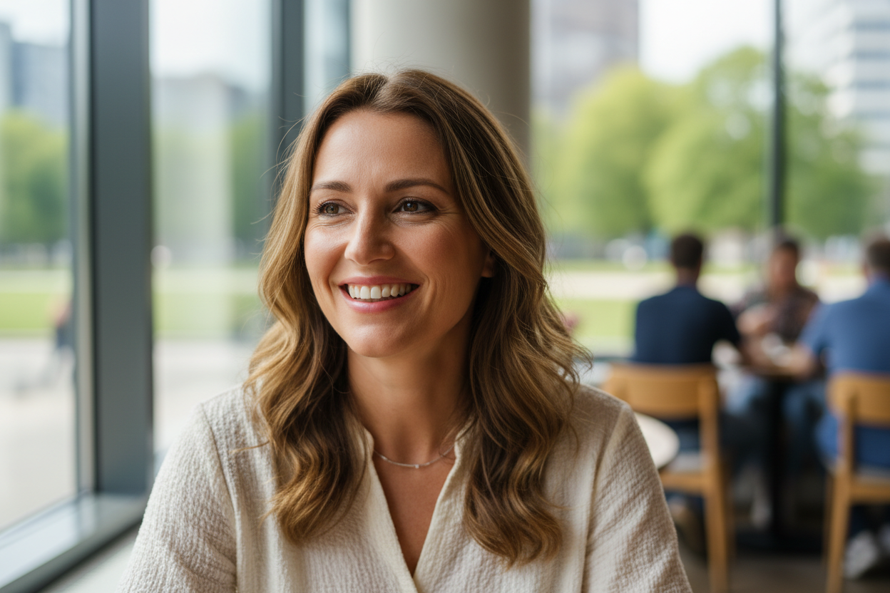beautiful happy woman in 30s
